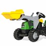 Minamas traktorius su priekaba ir kaušu - vaikams nuo 2,5 iki 5 metų | rollyKid Deutz-Fahr | Rolly Toys
